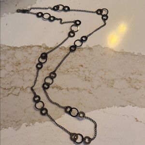 Park Lane Hematite Circle Chain Necklace
